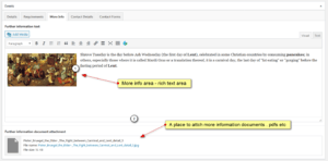 Events More Info Tab